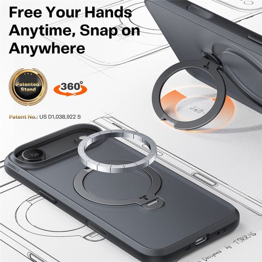 TORRAS Ostand Q3 Spin Series For iPhone Air Case Magnetic Rotating Kickstand Phone Cover