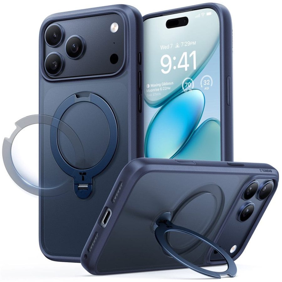 6601169415C-1 TORRAS Ostand Q3 Spin Series For iPhone 17 Pro MagSafe Rotating Kickstand Case