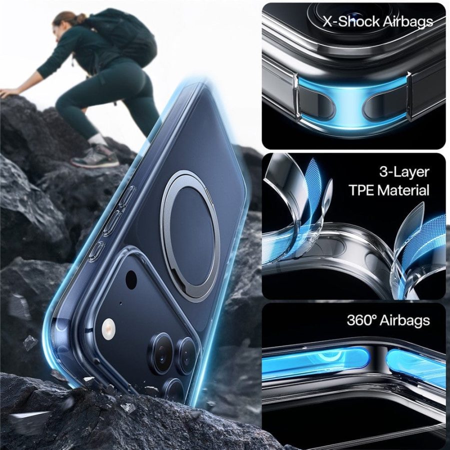 TORRAS Ostand O1 Guardian Series For iPhone 17 Pro Magnetic Case Rotating Kickstand Phone Cover