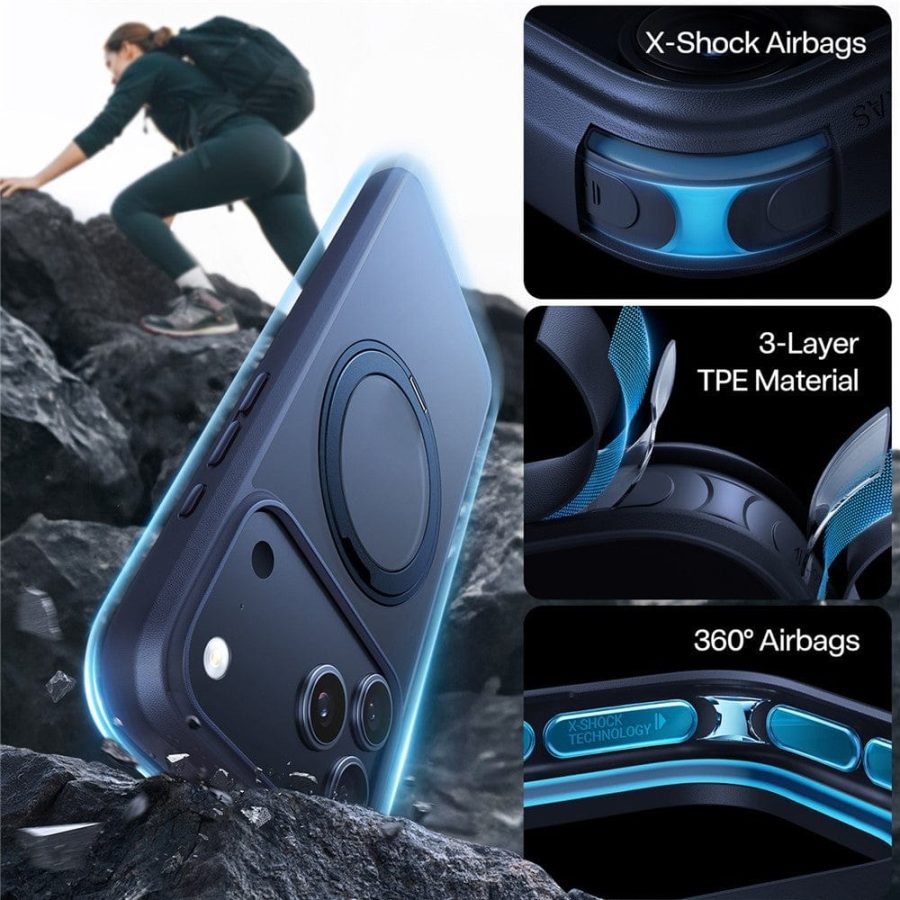 TORRAS Ostand O1 Guardian Series For iPhone 17 Pro Max MagSafe Rotating Kickstand Case