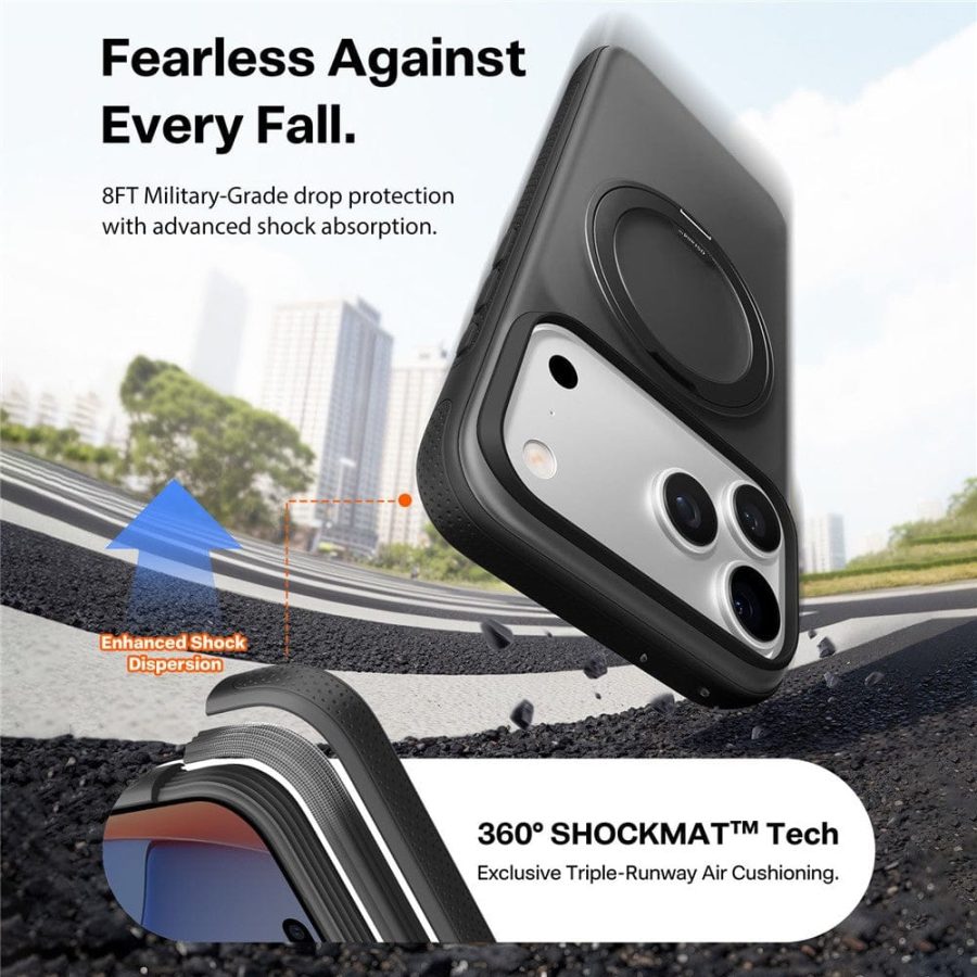 TORRAS Ostand O3 Fitness Series For iPhone 17 Pro Max Case Compatible with MagSafe Kickstand Phone Cover