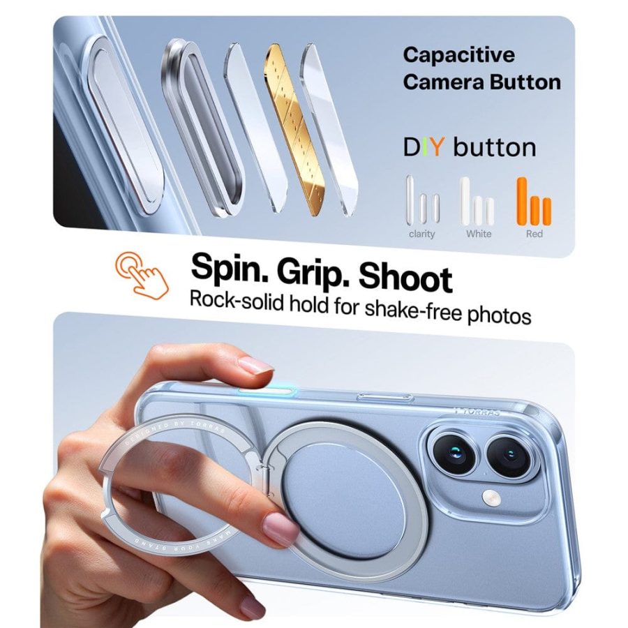 TORRAS Ostand O1 Guardian Series For iPhone 17 MagSafe Rotating Kickstand Case