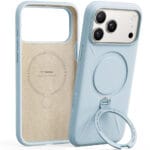 TORRAS Ostand Q3 Silicone Series For iPhone 17 Pro Max Case Magnetic Ring Kickstand Liquid Silicone Phone Cover