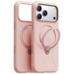 TORRAS Ostand Q3 Silicone Series For iPhone 17 Pro Max Case Magnetic Ring Kickstand Liquid Silicone Phone Cover