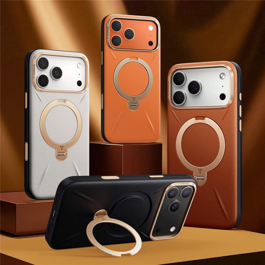 TORRAS Ostand Q3 VegSkin Series For iPhone 17 Pro Case Compatible with MagSafe Kickstand Phone Cover