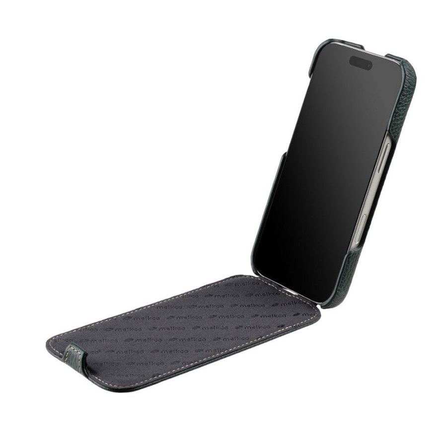 6601179800A-2 MELKCO For iPhone 17 Pro Max Flip Case Genuine Bovine Leather Cover | Compatible with MagSafe by The Case Factory