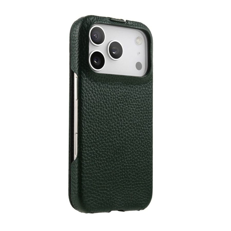 6601179800A-5 MELKCO For iPhone 17 Pro Max Flip Case Genuine Bovine Leather Cover | Compatible with MagSafe by The Case Factory