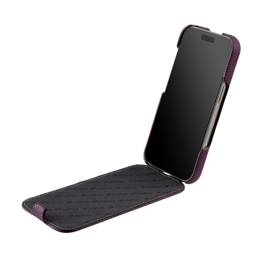 6601179802A-2 MELKCO For iPhone 17 Pro Flip Case Genuine Bovine Leather | Compatible with MagSafe by The Case Factory