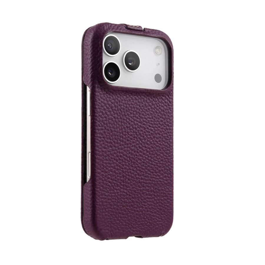 6601179802A-4 MELKCO For iPhone 17 Pro Flip Case Genuine Bovine Leather | Compatible with MagSafe by The Case Factory
