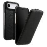 MELKCO For iPhone Air Flip Case Genuine Bovine Leather | Compatible with MagSafe Black iPhone Air by The Case Factory