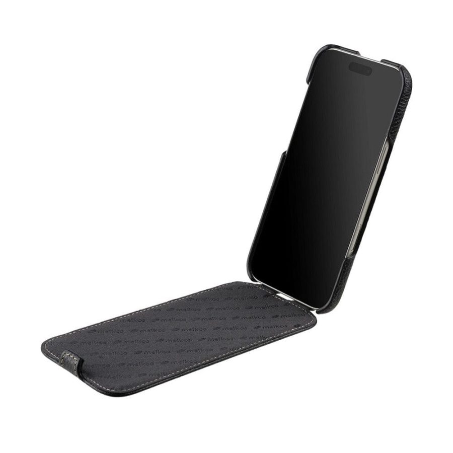 6601179804A-2 MELKCO For iPhone Air Flip Case Genuine Bovine Leather | Compatible with MagSafe by The Case Factory