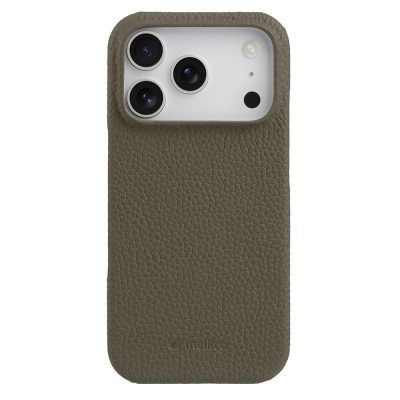 6601179859A-1 MELKCO For iPhone 17 Pro Max Case Genuine Bovine Leather | Compatible with MagSafe Grey iPhone 17 Pro Max by The Case Factory