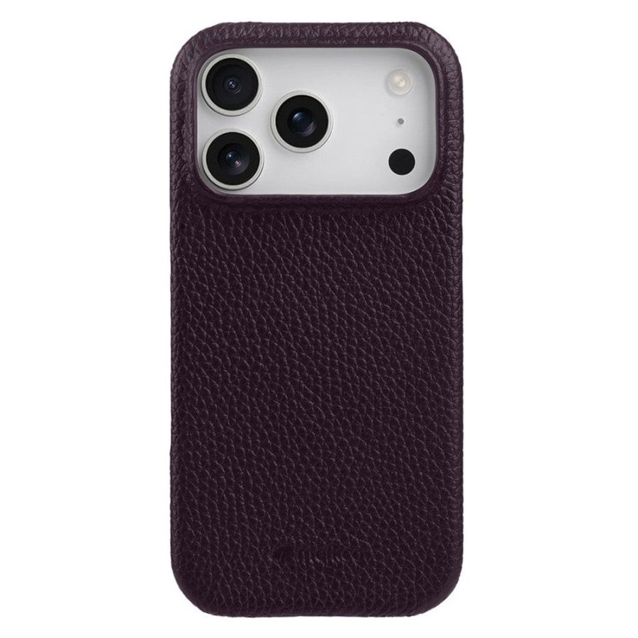 MELKCO For iPhone 17 Pro Case Genuine Bovine Leather | Compatible with MagSafe Purple iPhone 17 Pro by The Case Factory