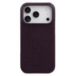 MELKCO For iPhone 17 Pro Case Genuine Bovine Leather | Compatible with MagSafe Purple iPhone 17 Pro by The Case Factory