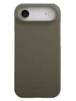 MELKCO For iPhone Air Case Genuine Bovine Leather | Compatible with MagSafe Grey iPhone Air by The Case Factory
