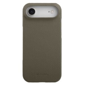 MELKCO For iPhone Air Case Genuine Bovine Leather | Compatible with MagSafe Grey iPhone Air by The Case Factory