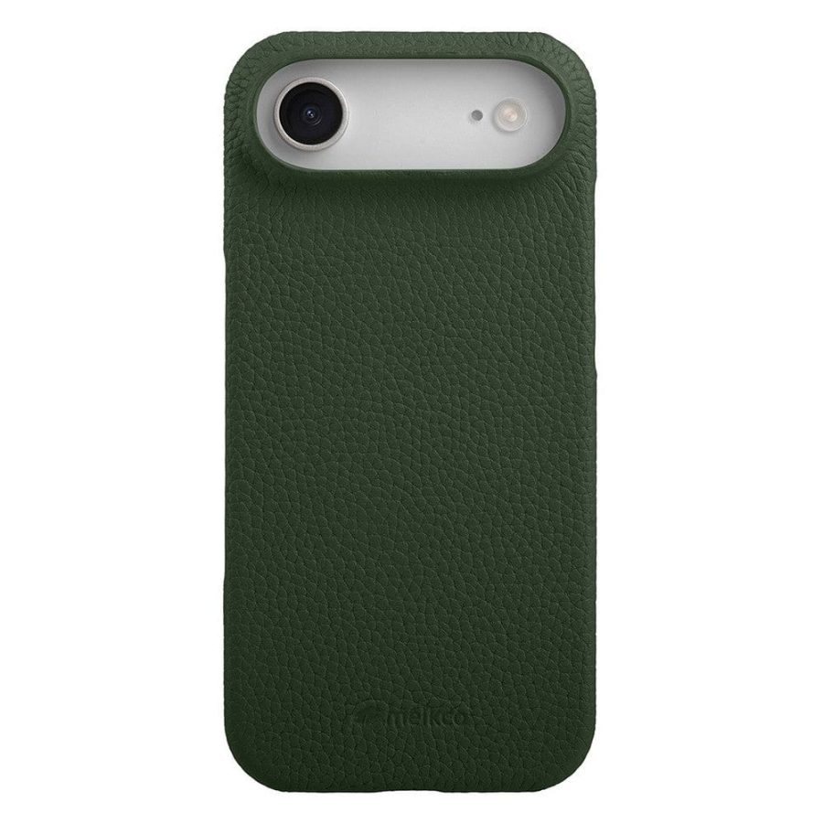MELKCO For iPhone Air Case Genuine Bovine Leather | Compatible with MagSafe Dark Green iPhone Air by The Case Factory