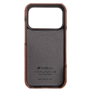 MELKCO For iPhone 17 Pro Max Case Waxy Genuine Cow Leather | Compatible with MagSafe by The Case Factory