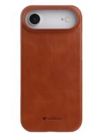 MELKCO For iPhone Air Case Waxy Genuine Cow Leather | Compatible with MagSafe Brown iPhone Air by The Case Factory