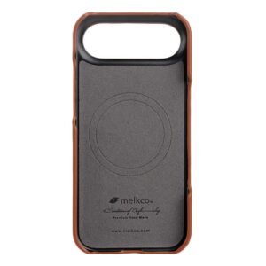 MELKCO For iPhone Air Case Waxy Genuine Cow Leather | Compatible with MagSafe by The Case Factory