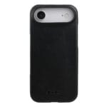 MELKCO For iPhone Air Case Waxy Genuine Cow Leather | Compatible with MagSafe Black iPhone Air by The Case Factory