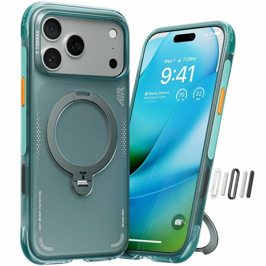TORRAS Ostand Q3 Air Series For iPhone 17 Pro Max Case with Kickstand Compatible with MagSafe Shockproof Phone Cover