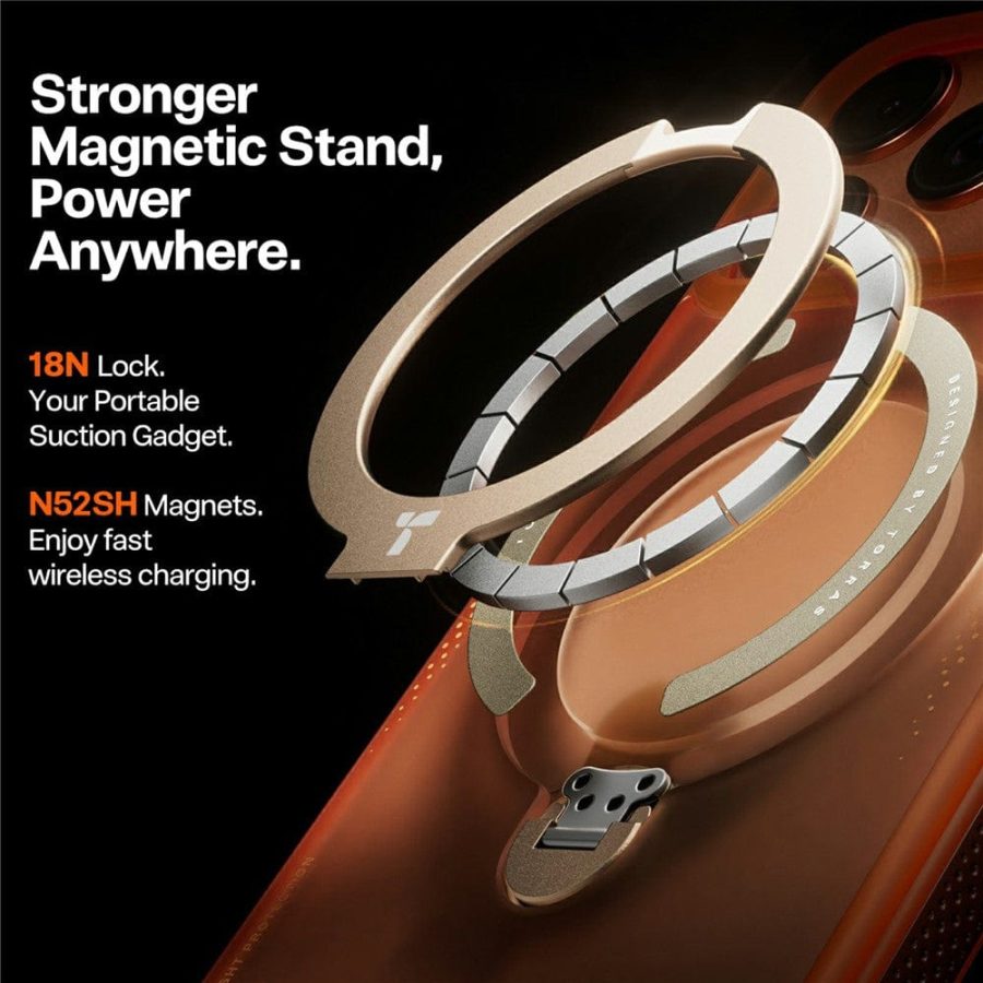 TORRAS Ostand Q3 Air Series For iPhone 17 Pro MagSafe Kickstand Case