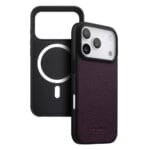 MELKCO For iPhone 17 Pro Max Ultra Thin Case Genuine Bovine Leather | Compatible with MagSafe Purple iPhone 17 Pro Max by The Case Factory
