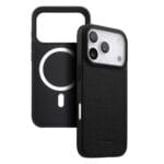 MELKCO For iPhone 17 Pro Ultra Thin Case Genuine Bovine Leather | Compatible with MagSafe Black iPhone 17 Pro by The Case Factory
