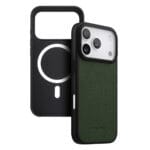 MELKCO For iPhone 17 Pro Ultra Thin Case Genuine Bovine Leather | Compatible with MagSafe Green iPhone 17 Pro by The Case Factory