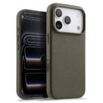 MELKCO For iPhone 17 Pro Max Magnetic Case Genuine Leather Phone Cover with Metal Keys  /  AI Button