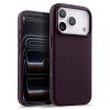 6601189569H-1 MELKCO For iPhone 17 Pro Max Magnetic Case Genuine Leather Phone Cover with Metal Keys / AI Button