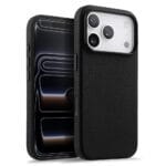 MELKCO For iPhone 17 Pro Magnetic Case Genuine Leather Phone Cover with Metal Keys  /  AI Button