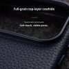 MELKCO For iPhone 17 Pro Magnetic Case Genuine Leather Phone Cover with Metal Keys  /  AI Button