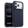 MELKCO For iPhone 17 Pro Magnetic Case Genuine Leather Phone Cover with Metal Keys  /  AI Button