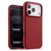 MELKCO For iPhone 17 Pro Magnetic Case Genuine Leather Phone Cover with Metal Keys  /  AI Button
