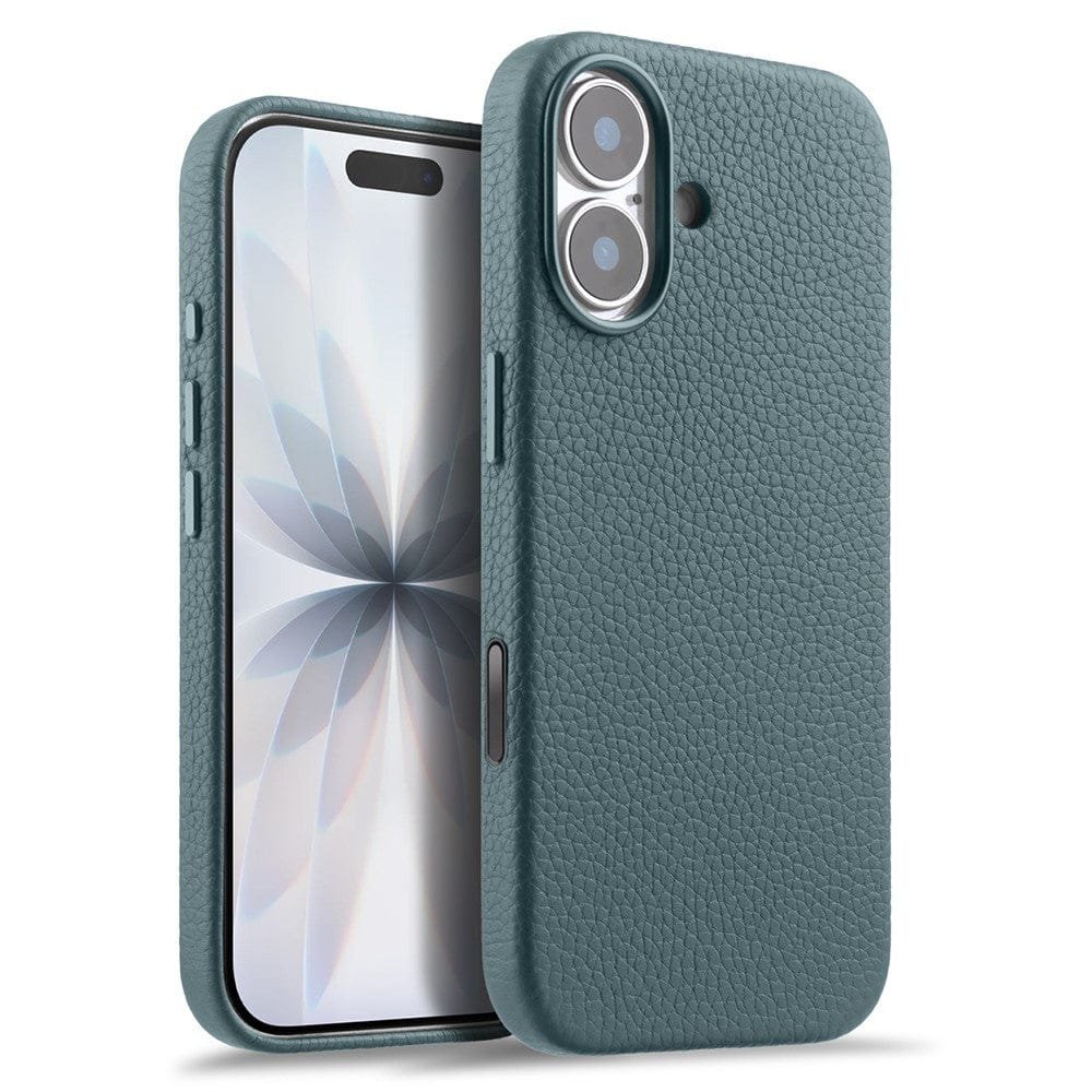 MELKCO For iPhone 17 Magnetic Case Genuine Leather Phone Cover with Metal Keys / AI Button - Image 12