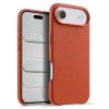 MELKCO For iPhone Air Magnetic Case Genuine Leather Phone Cover with Metal Keys  /  AI Button