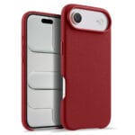 MELKCO For iPhone Air Magnetic Case Genuine Leather Phone Cover with Metal Keys  /  AI Button