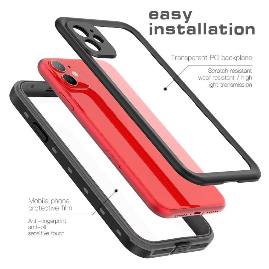 REDPEPPER Dot+ Series For iPhone 11 Case IP68 Waterproof Clear Phone Cover