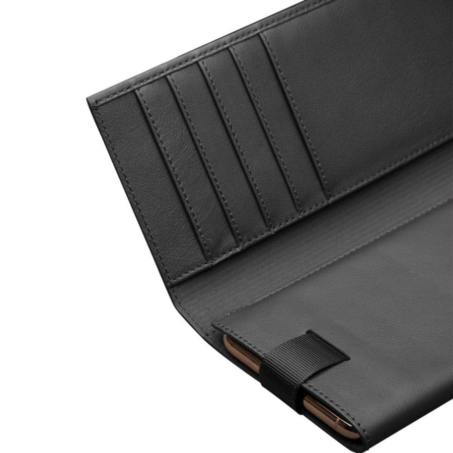 101118667A-3 QIALINO Premium Cowhide Leather Wallet Protective Pouch Case (6.5 inches Display Size)
