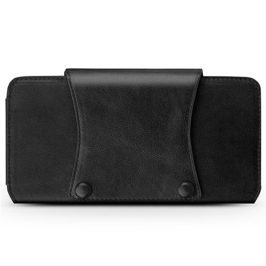 101119489A-2 QIALINO Premium Cowhide Leather Holster Case Waist Bag (6.5 inches Display Size)