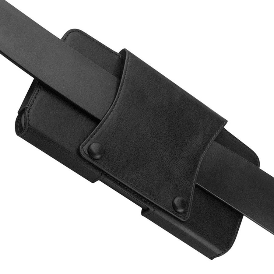 101119489A-4 QIALINO Premium Cowhide Leather Holster Case Waist Bag (6.5 inches Display Size)