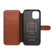 QIALINO For iPhone 12 Pro Max Cowhide Leather Case Wallet Stand Magnetic Clasp Phone Cover