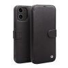 QIALINO for iPhone 12 Mini Business Style Magnetic Clasp Top Cowhide Leather Phone Cover