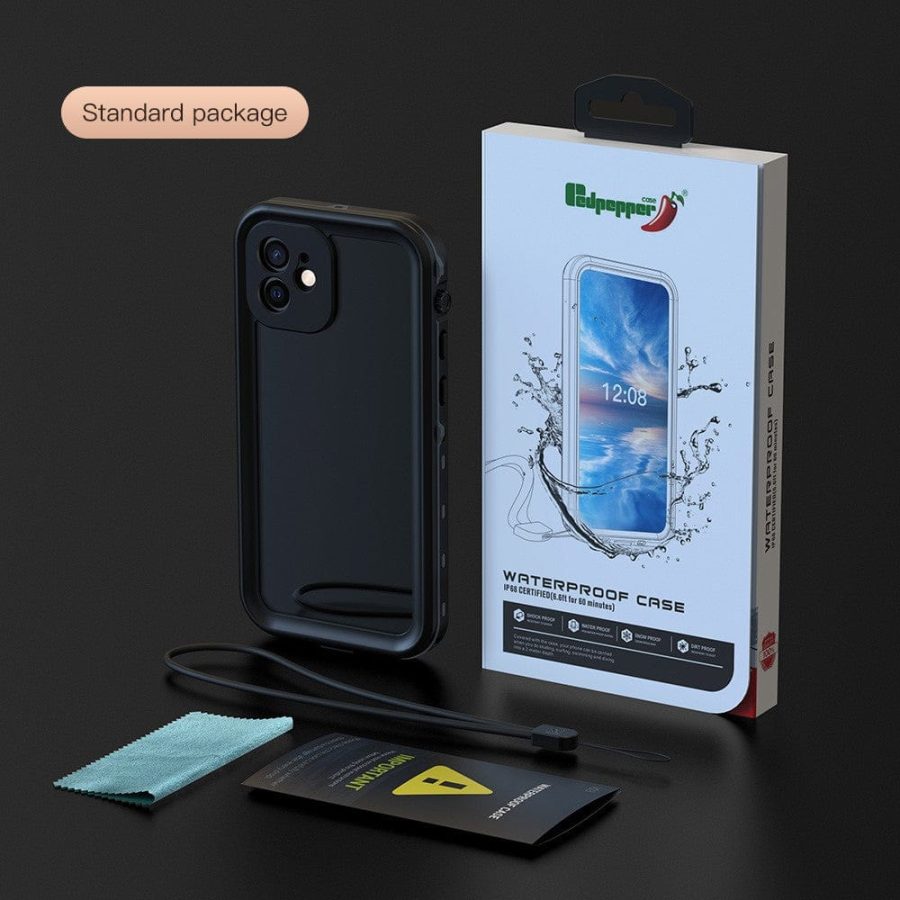 REDPEPPER Dot+ Series For iPhone 12 Case IP68 Waterproof Clear Phone Cover