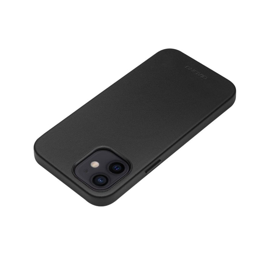 101125533A-5 QIALINO For iPhone 12 | iPhone 12 Pro Genuine Cowhide Leather Phone Case | Compatible with MagSafe