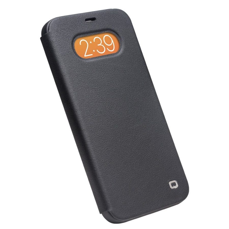 QIALINO for iPhone 12 Pro Max Case Ultra Thin Premium Genuine Leather Flip Cover