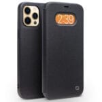 QIALINO for iPhone 12 | 12 Pro Case Ultra Thin Premium Genuine Leather Flip Cover