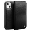 QIALINO For iPhone 13 Case Cowhide Leather Wallet Stand Phone Cover